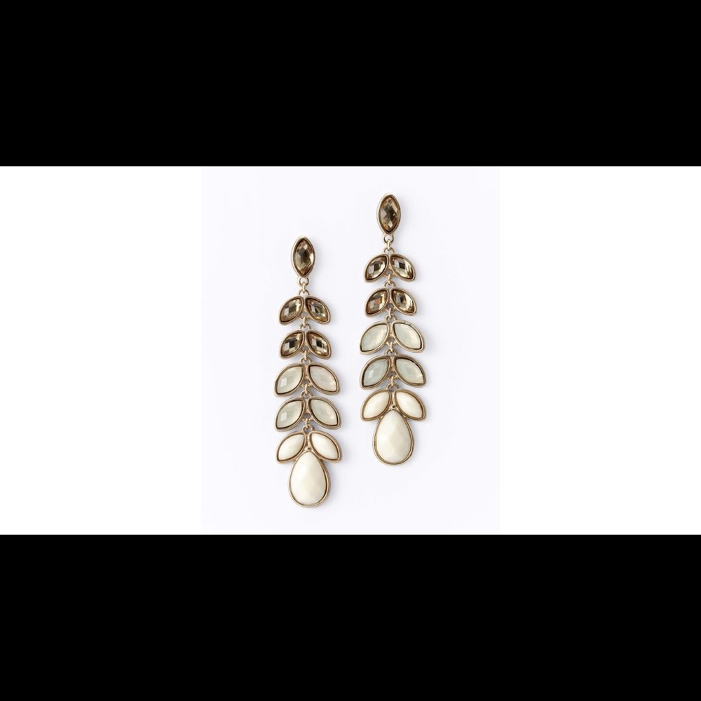 Ann Taylor Ombré Leaf Earrings